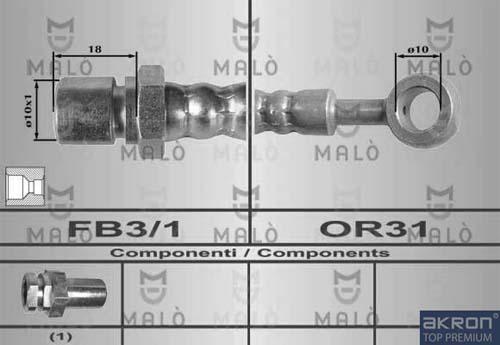 AKRON-MALÒ 80292 - Тормозной шланг abcparts.ee