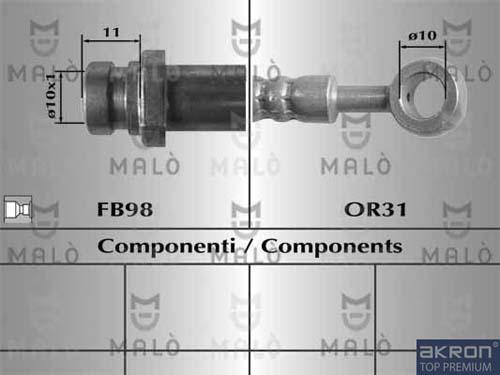 AKRON-MALÒ 80784 - Тормозной шланг abcparts.ee