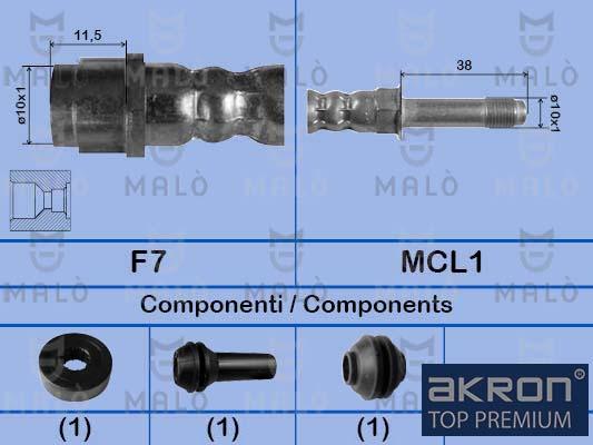 AKRON-MALÒ 81023 - Тормозной шланг abcparts.ee