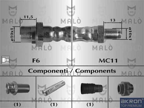 AKRON-MALÒ 81027 - Тормозной шланг abcparts.ee