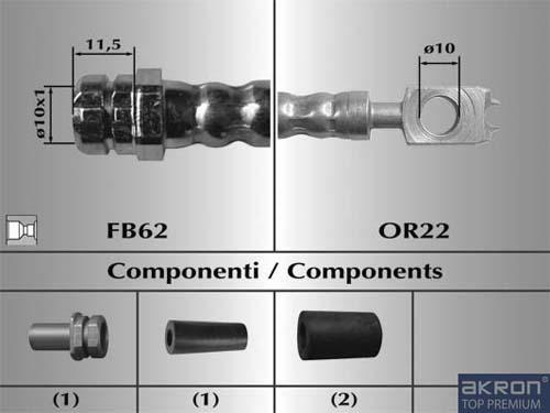 AKRON-MALÒ 81071 - Тормозной шланг abcparts.ee