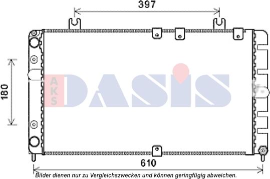 AKS Dasis 490015N - Радиатор, охлаждение двигателя abcparts.ee
