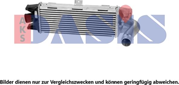 AKS Dasis 407011N - Интеркулер, теплообменник турбины abcparts.ee