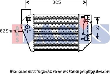 AKS Dasis 487022N - Интеркулер, теплообменник турбины abcparts.ee