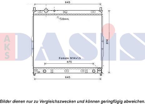 AKS Dasis 510132N - Радиатор, охлаждение двигателя abcparts.ee