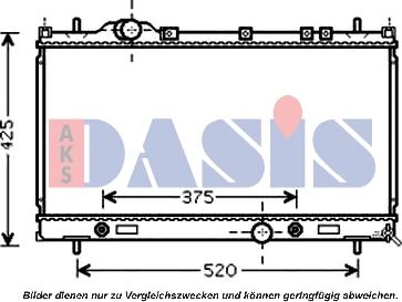 AKS Dasis 520097N - Радиатор, охлаждение двигателя abcparts.ee