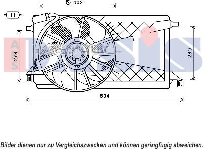 AKS Dasis 098127N - Вентилятор, охлаждение двигателя abcparts.ee