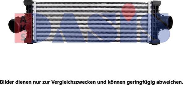 AKS Dasis 097044N - Интеркулер, теплообменник турбины abcparts.ee