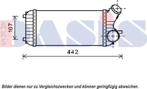 AKS Dasis 097014N - Интеркулер, теплообменник турбины abcparts.ee