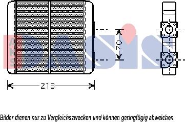 AKS Dasis 076001N - Теплообменник, отопление салона abcparts.ee