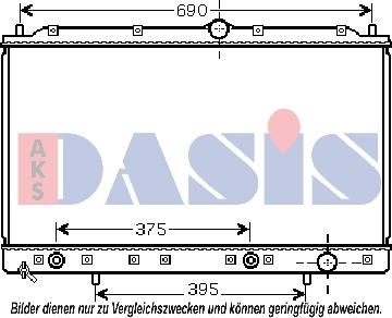 AKS Dasis 140064N - Радиатор, охлаждение двигателя abcparts.ee