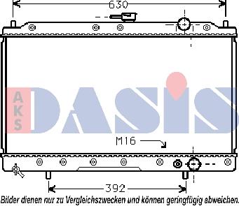 AKS Dasis 140027N - Радиатор, охлаждение двигателя abcparts.ee