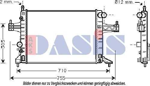 AKS Dasis 150012N - Радиатор, охлаждение двигателя abcparts.ee