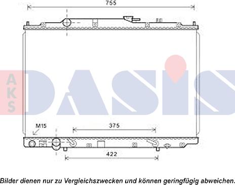 AKS Dasis 100072N - Радиатор, охлаждение двигателя abcparts.ee