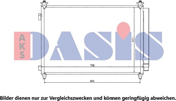 AKS Dasis 112041N - Конденсатор кондиционера abcparts.ee