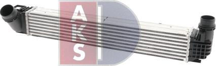 AKS Dasis 187017N - Интеркулер, теплообменник турбины abcparts.ee