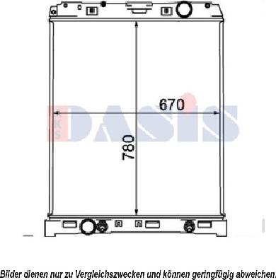 AKS Dasis 130038N - Радиатор, охлаждение двигателя abcparts.ee