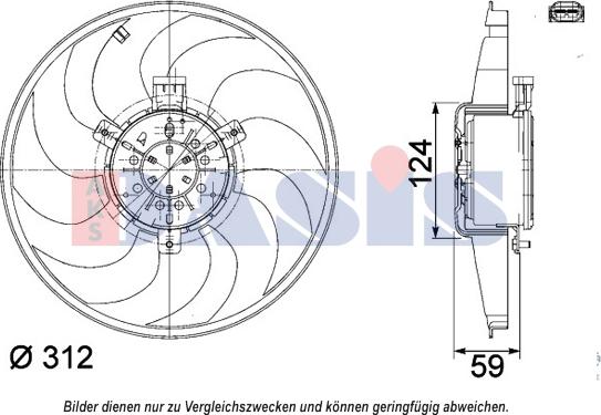 AKS Dasis 128177N - Вентилятор, охлаждение двигателя abcparts.ee