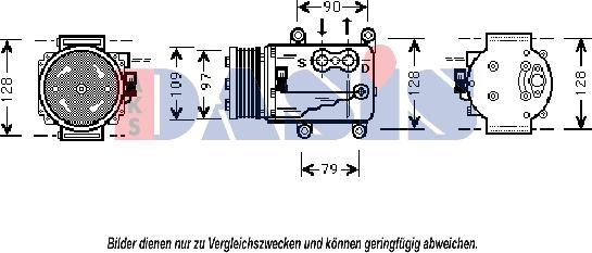AKS Dasis 853160N - Компрессор кондиционера abcparts.ee