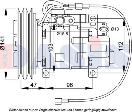 AKS Dasis 852777N - Компрессор кондиционера abcparts.ee