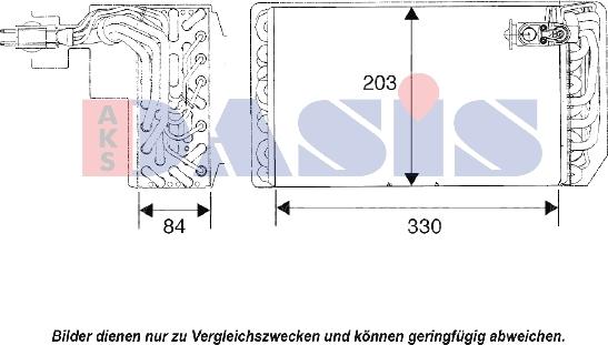 AKS Dasis 820088N - Испаритель, кондиционер abcparts.ee