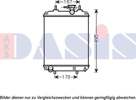 AKS Dasis 360028N - Радиатор, охлаждение двигателя abcparts.ee