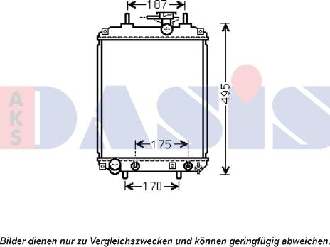 AKS Dasis 360027N - Радиатор, охлаждение двигателя abcparts.ee