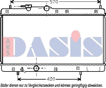 AKS Dasis 360280N - Радиатор, охлаждение двигателя abcparts.ee