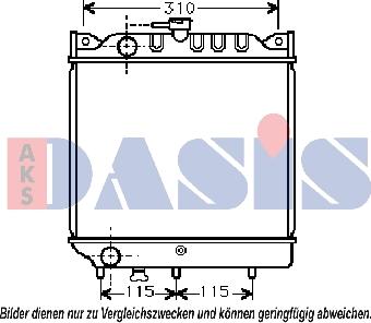 AKS Dasis 320010N - Радиатор, охлаждение двигателя abcparts.ee