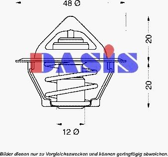 AKS Dasis 751795N - Термостат охлаждающей жидкости / корпус abcparts.ee