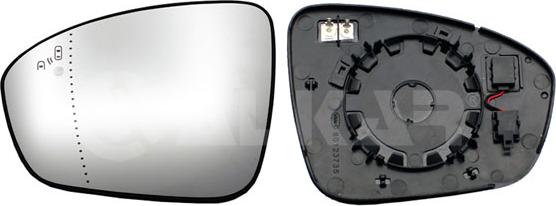 Alkar 6491237 - Зеркальное стекло, наружное зеркало abcparts.ee