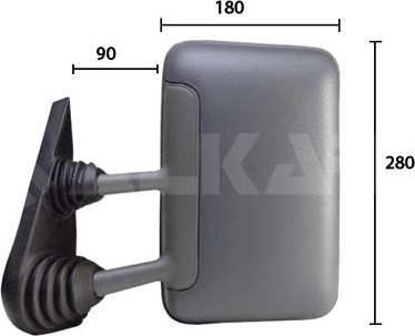 Alkar 6101972 - Наружное зеркало abcparts.ee