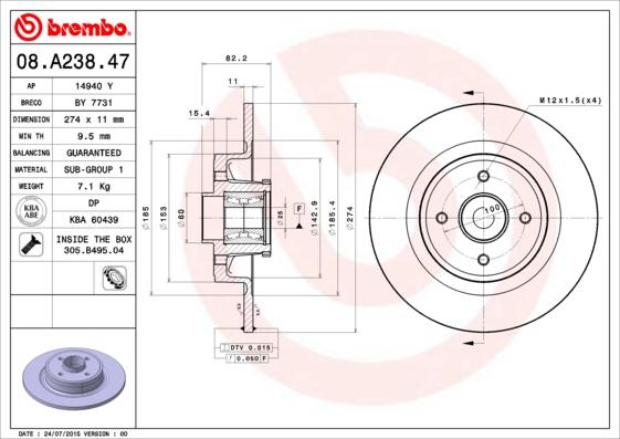 AP 14940 Y - Тормозной диск abcparts.ee