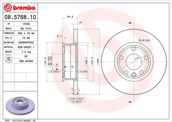 AP 14462 - Тормозной диск abcparts.ee