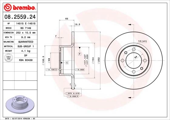 AP 14515 E - Тормозной диск abcparts.ee