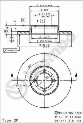 AP 14518 - Тормозной диск abcparts.ee