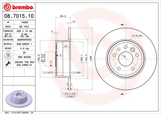 AP 14658 - Тормозной диск abcparts.ee