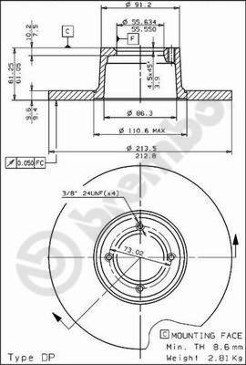 AP 14030 - Тормозной диск abcparts.ee