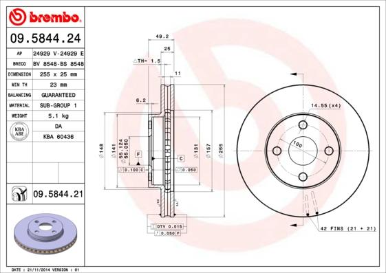 AP 24929 E - Тормозной диск abcparts.ee