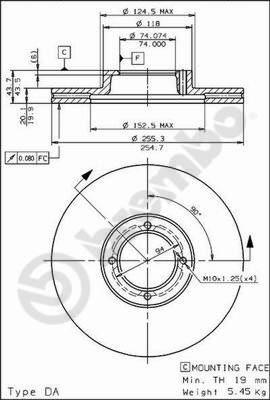 AP 24421 - Тормозной диск abcparts.ee