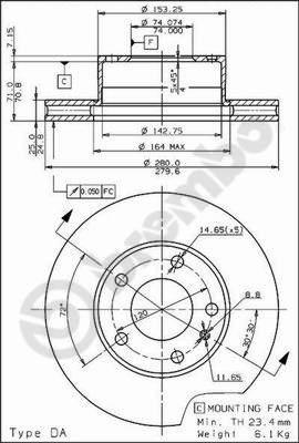 AP 24386 - Тормозной диск abcparts.ee