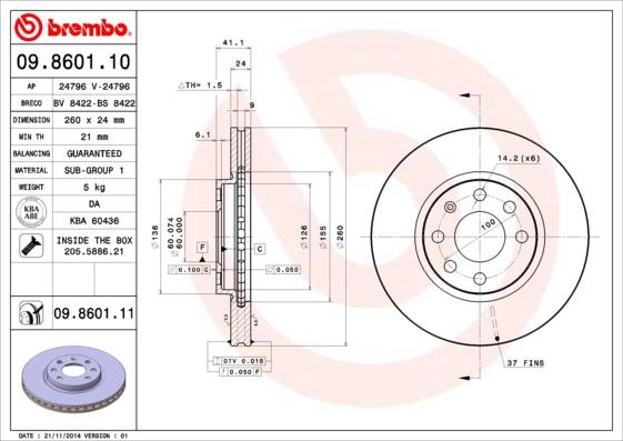 AP 24796 - Тормозной диск abcparts.ee