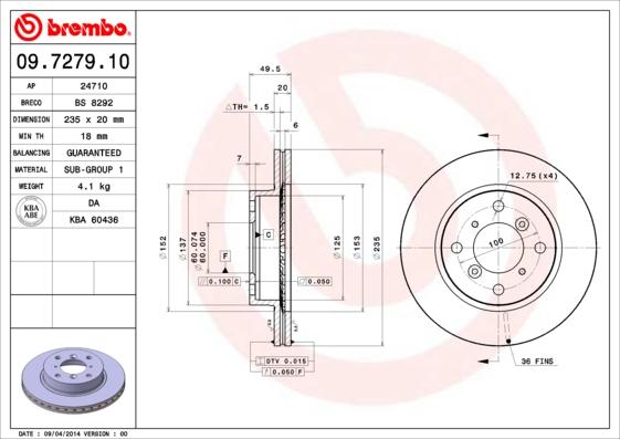 AP 24710 - Тормозной диск abcparts.ee