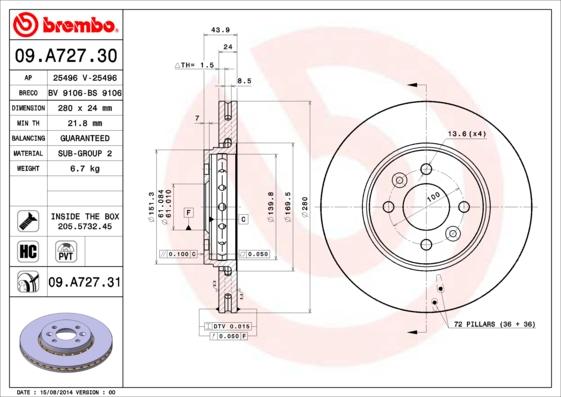 AP 25496 - Тормозной диск abcparts.ee