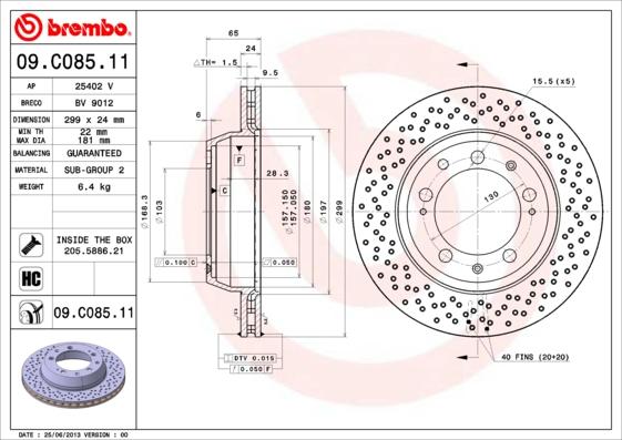 AP 25402 V - Тормозной диск abcparts.ee