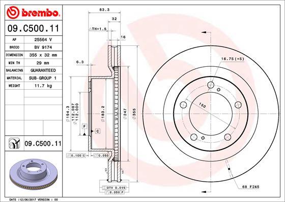 AP 25564 V - Тормозной диск abcparts.ee