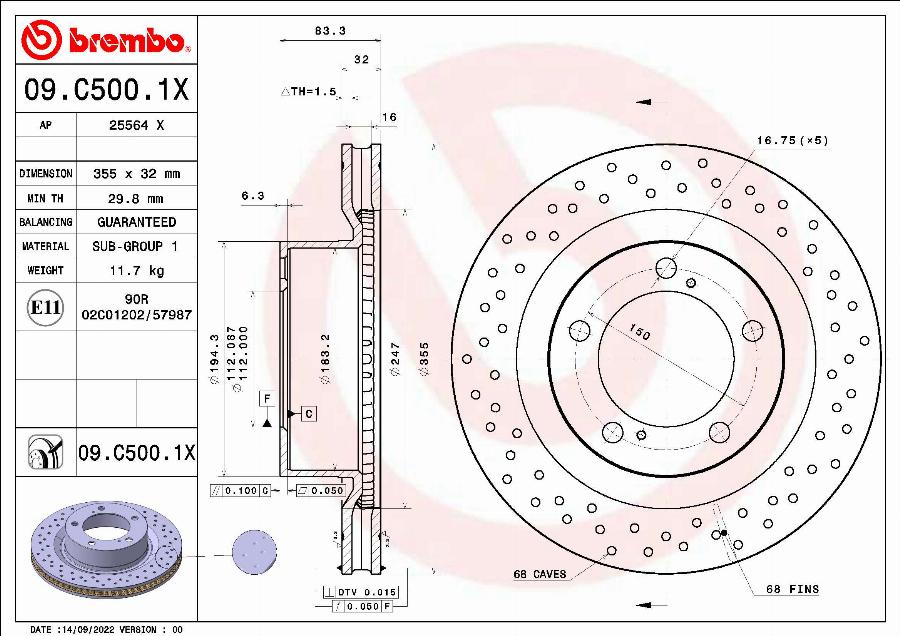 AP 25564 X - Тормозной диск abcparts.ee