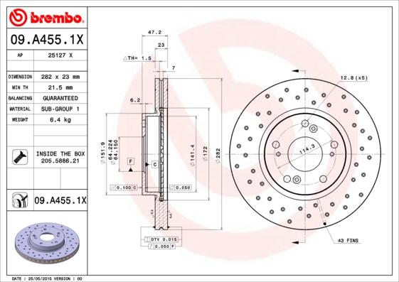 AP 25127 X - Тормозной диск abcparts.ee