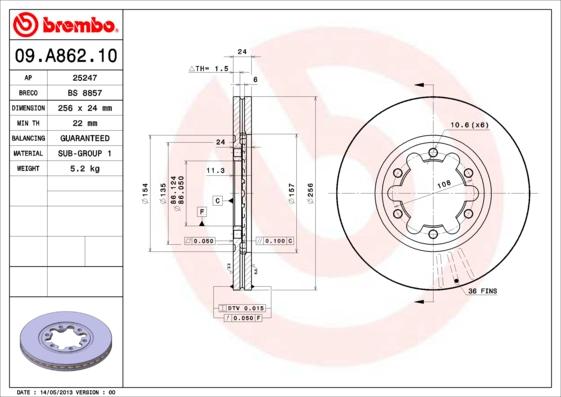 AP 25247 - Тормозной диск abcparts.ee