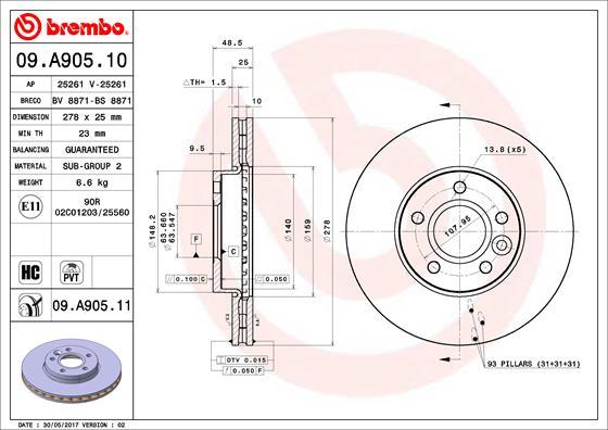 AP 25261 - Тормозной диск abcparts.ee